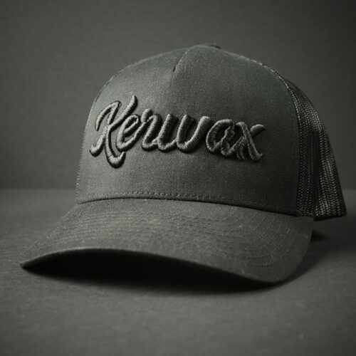 Kerwax-trucker-cap-black-3D-front-left